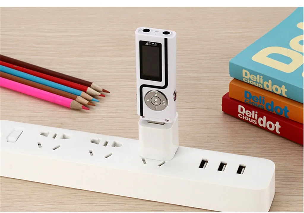 USB MP3 музыкальный плеер ЖК-экран Расширительная карта разъем до 32 Гб белый mp3-плеер