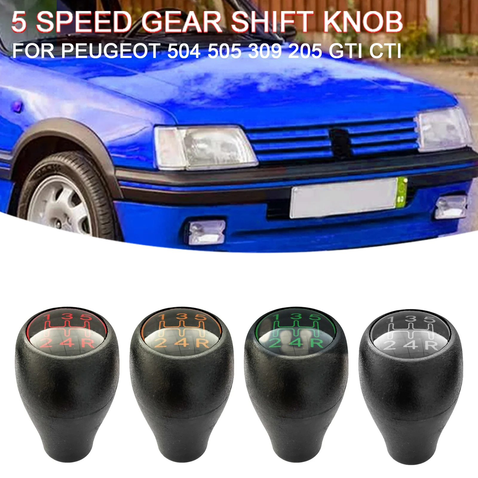 

For Peugeot 504 505 309 205 GTI CTI Manual Gear Shift Knob 5 Speed Lever Shifter Handle Stick Plastic Car Accessories New 2021