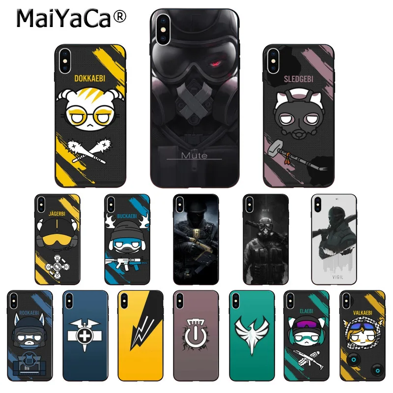 MaiYaCa rainbow six seat Для samsung S4 S5 S6 S7 S8 S9 S10 plus edge Note черный мягкий чехол для телефона