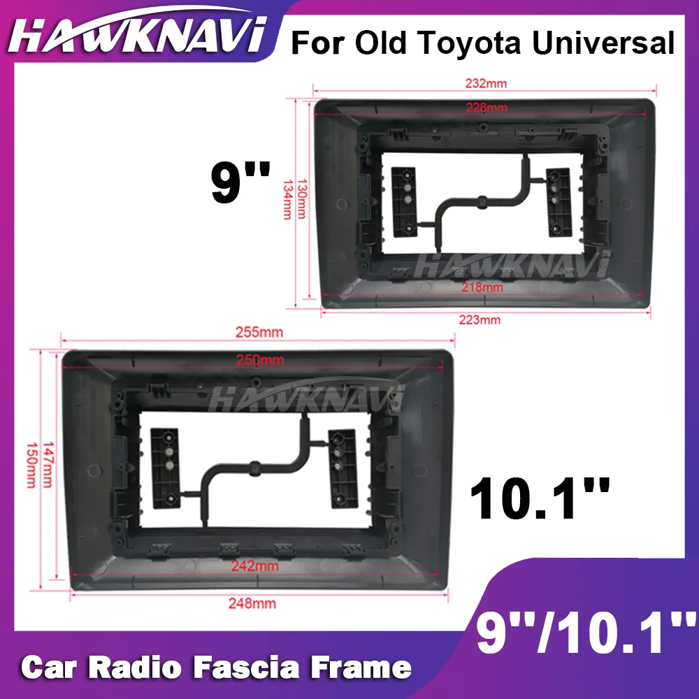 

Автомобильная рама Fascia 9 "10,1 дюймов для Toyota Universal RAV4 Prado Vios Hilux Vitz Avanza Land Cruiser FJ Estima RunX Previa