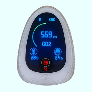 promotion smart wifi co2 meter work with appportable indoor gas smoke sensor meter detector with temperature and humidity free global shipping