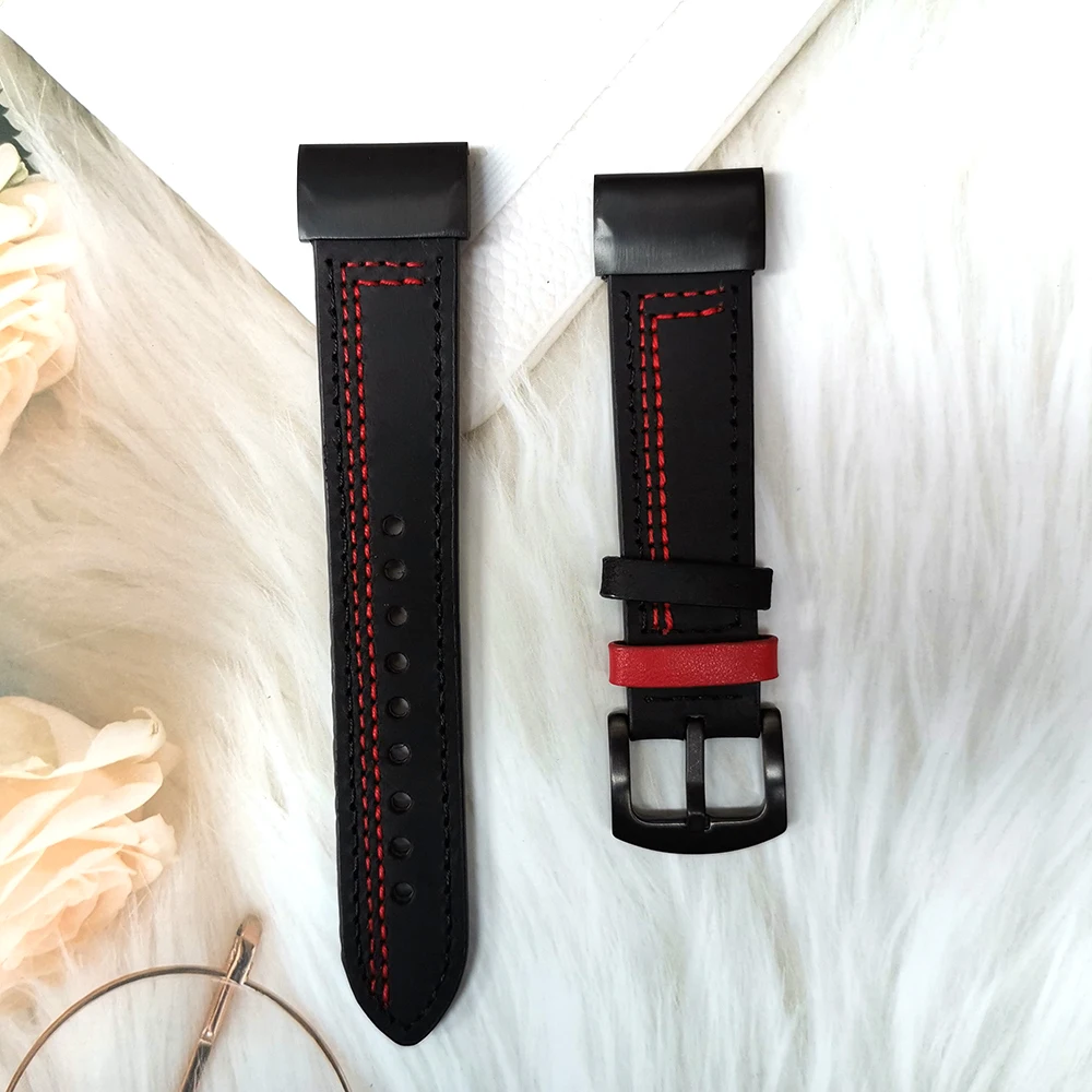 Кожаный ремешок для Garmin Fenix 6X Pro GPS/5X Plus/Тактический Дельта/инстинкт часов 6
