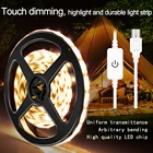 Водонепроницаемый светодиодный гибкий фонарь с регулируемой яркостью USB настенный светильник Tiras светодиодный декоративная ла