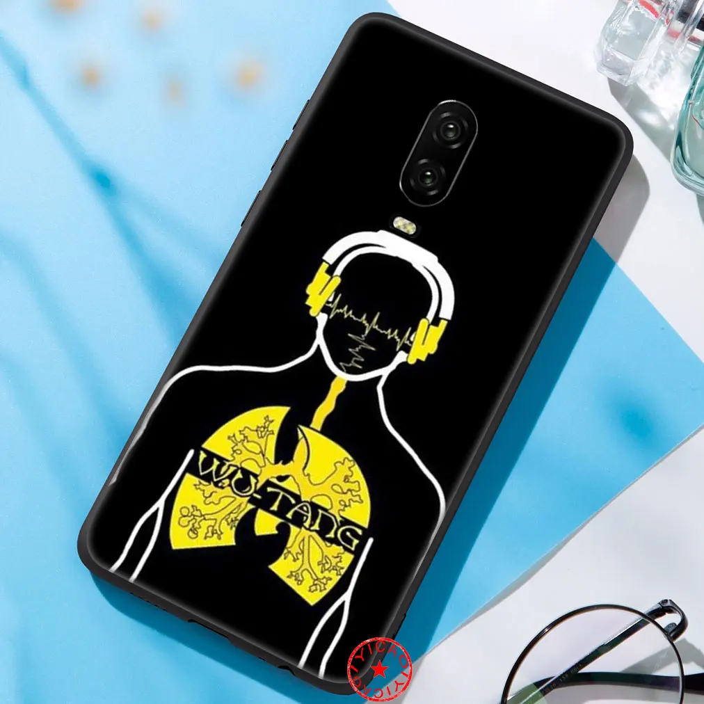 WuTang Wu-Tang LOGO черный мягкий силиконовый чехол для OnePlus 5 5T 6 6T 7 Pro TPU | Мобильные