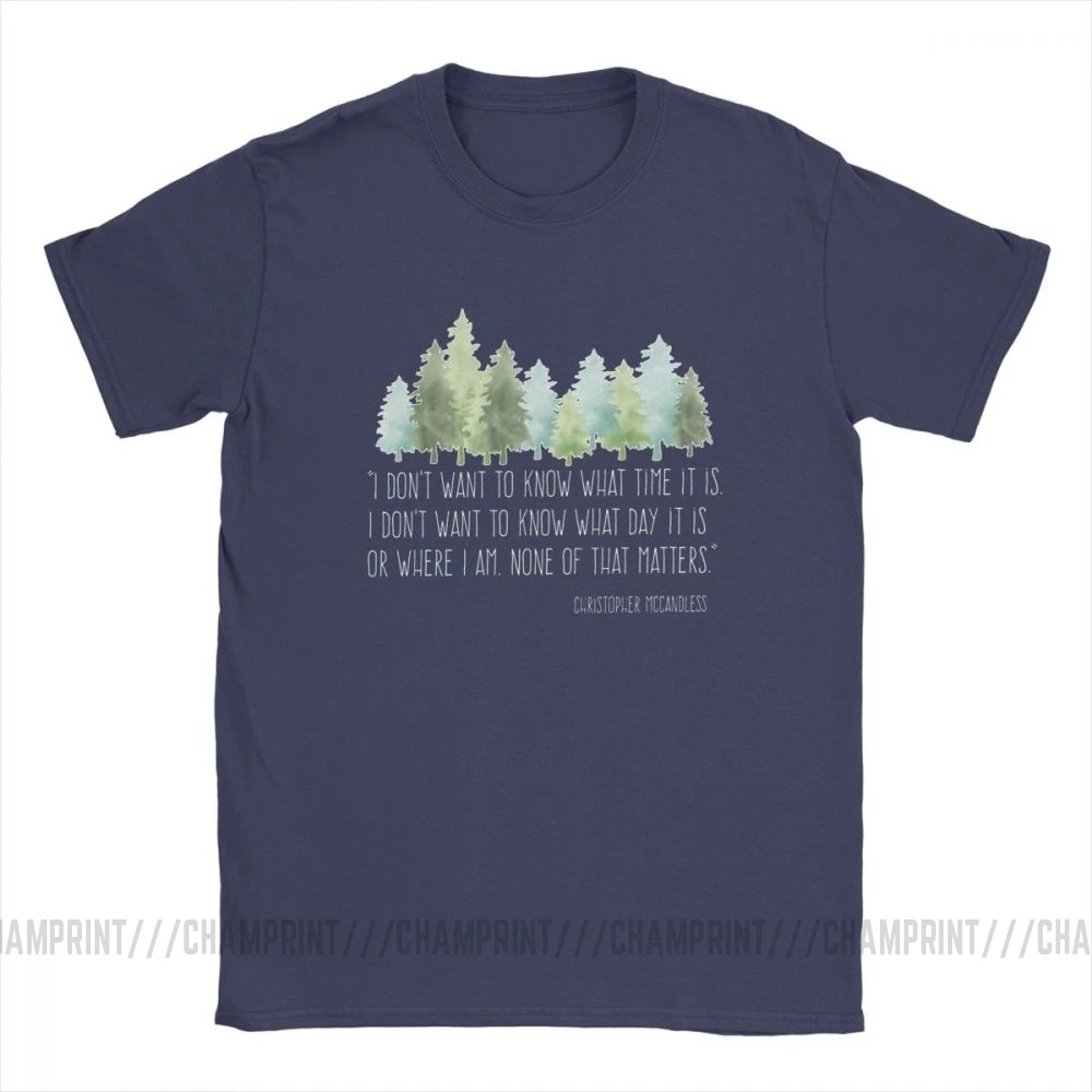 Into The Wild With Christopher McCandless Футболка мужская походная уличная Новинка тройники с круглым вырезом хлопковая одежда подарок футболка