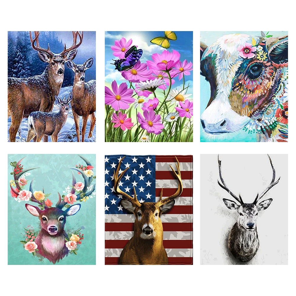 Олень Из алмазной вышивки алмазов картина 5d животное Стразы Diy Подарок Настенные