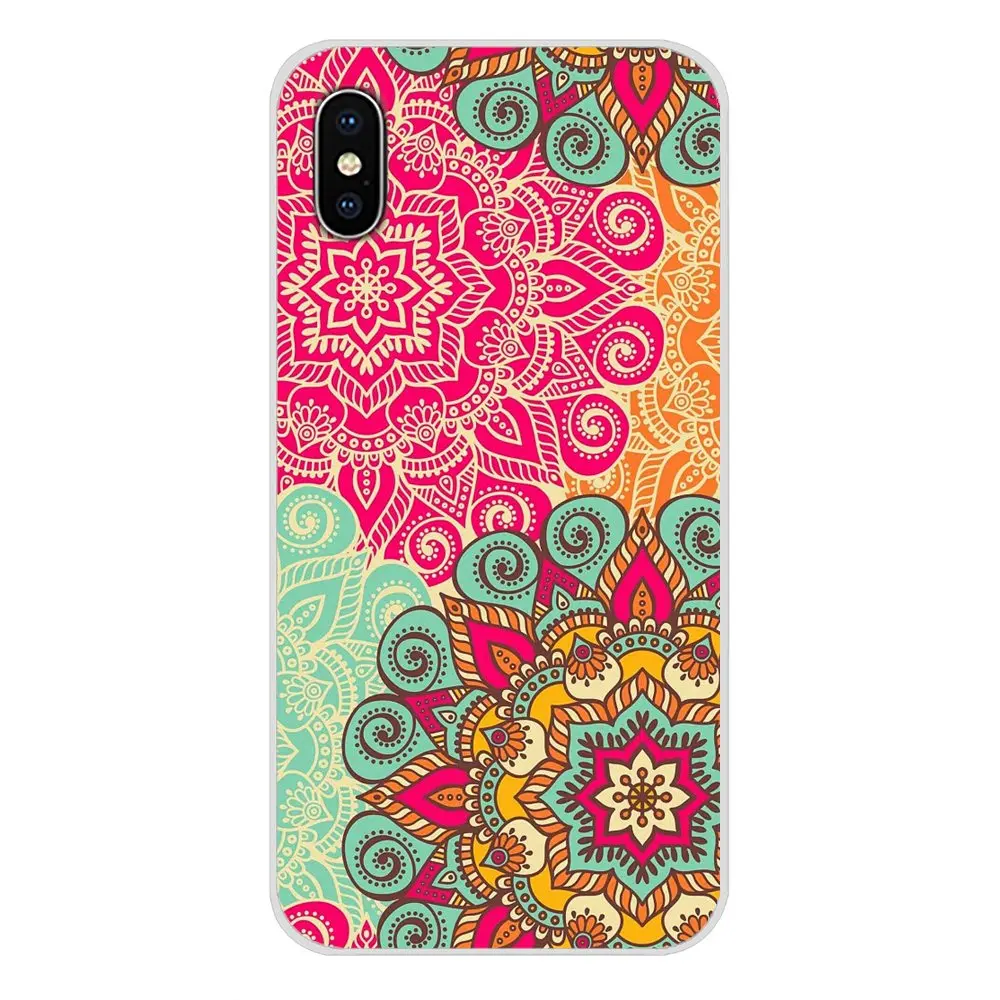 Синий золотой чехол с изображением цветка мандалы мечта castcher мягкий TPU для Apple iPhone