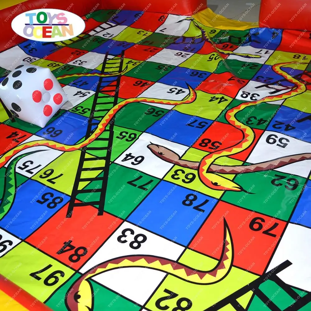 Гигантские уличные забавные игры не надувные коврики для детей змеиная