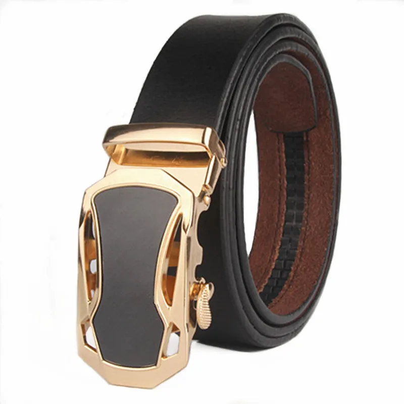 LGFD19810  fashion design men automatic ratchet buckle   fleece suede  leather belt