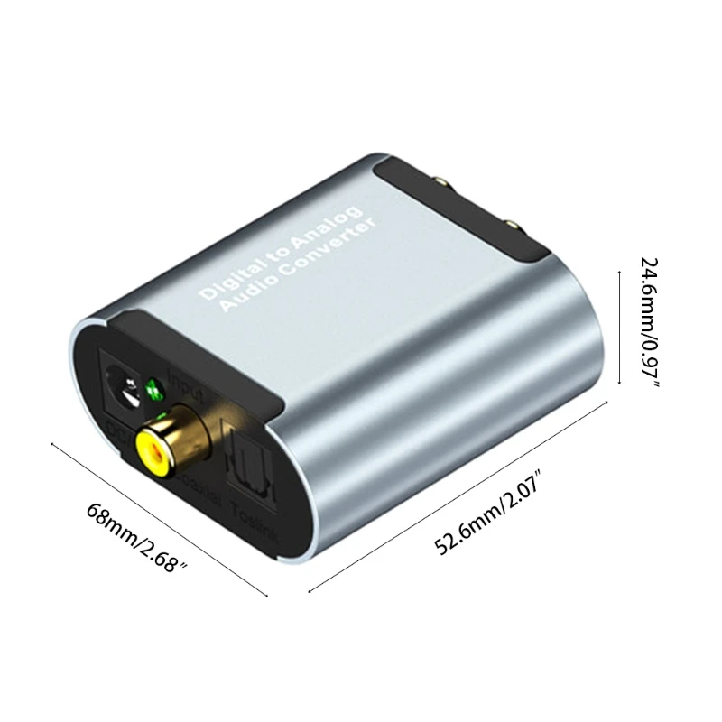 

Digital to Analog Audio Converter 192kHz Techole Aluminum Optical to RCA with Optical &Coaxial Cable.