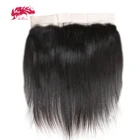 Ali Queen волосы от уха до уха 13X4 HD кружевные фронтальные с детскими волосами 10-20 дюймов бразильские прямые натуральные человеческие 13X4 шелковая база фронтальная