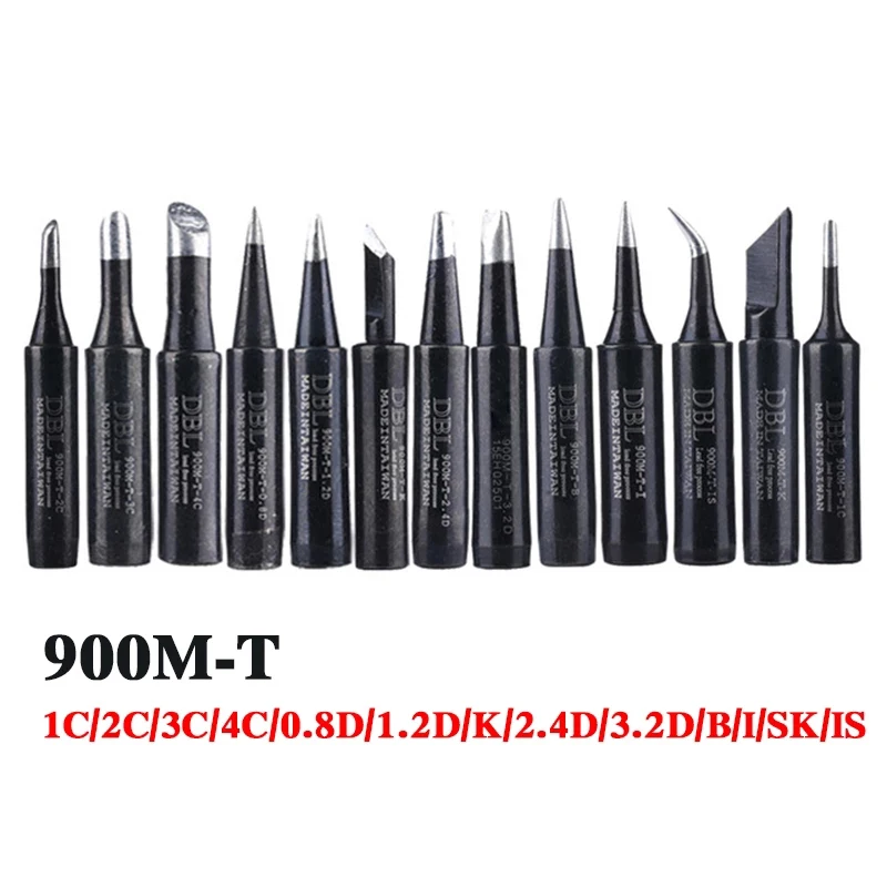 

10Pcs/lot Lead-free Soldering Iron Tips 900M-T-1C/2C/3C/4C/0.8D/1.2D/1.6D/2.4D/3.2D/B/I/IS/K/SK/SB For 936 Soldering Station