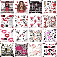 cartoon lips series decorative pillow cushion covers pillowcase cushions for sofa polyester pillowcover decorative