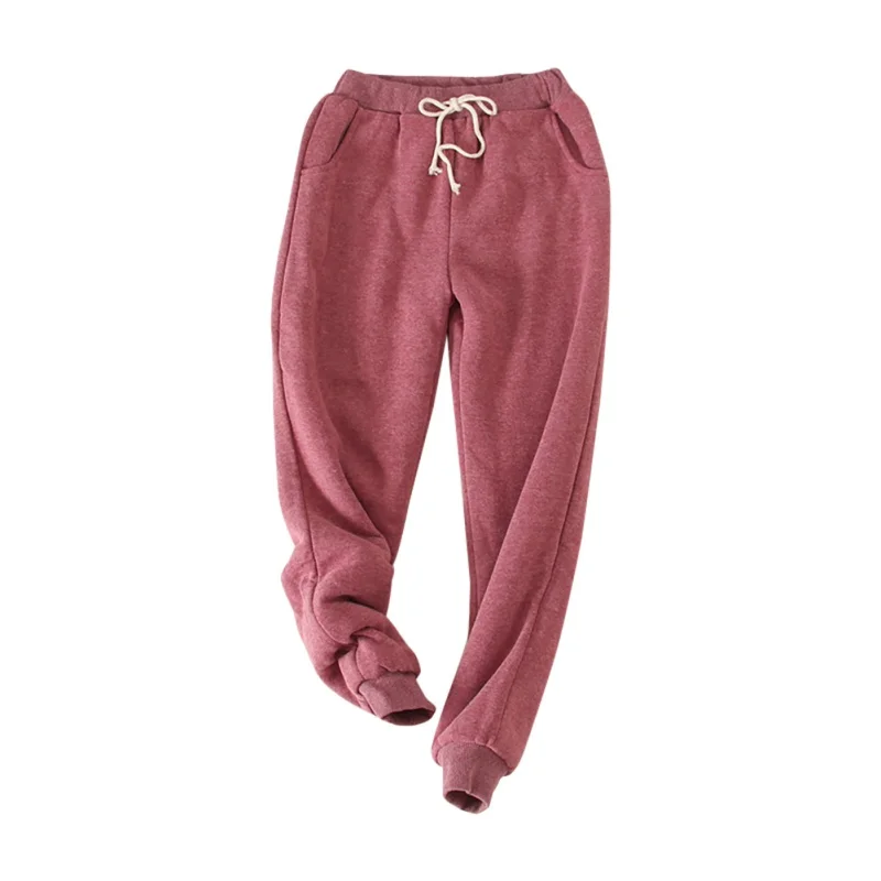 

Winter Plush Sweatpants Plus Size Plus Velvet Pants Loose Thick Thin Slim Warm Pants Dark Gray 2XL