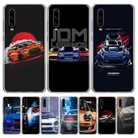 cool japan jdm sports car comic phone case for huawei p30 p20 p40 p50 mate 40 30 20 10 pro p10 lite customized gift coque cover