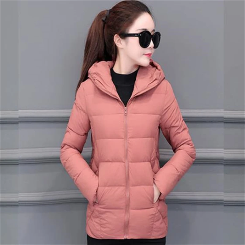 Женские осенние пуховики больших размеров зимние свободные теплые пальто Doudoune