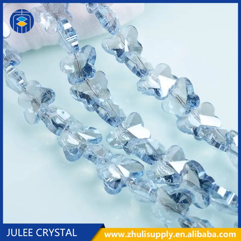 A52-008 JuleeCrystal 10 мм 14 мм хрустальные бусины в форме бабочки для украшения дома - Цвет: A52-008