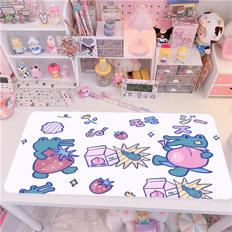 

Ins Kawaii Girl Heart Cute RabbitSuperLarge Table Mat Student WaterproofNon-slip DesktopLarge MousePad CustomGirl Game Essential