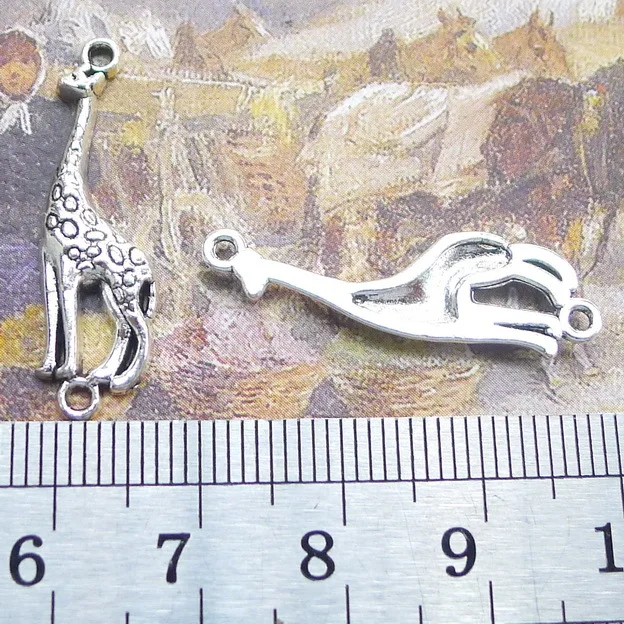 

Supplies For Jewelry Making 10pcs 29x10mm Antique Silver Color Fawn Connector Jewelry Components