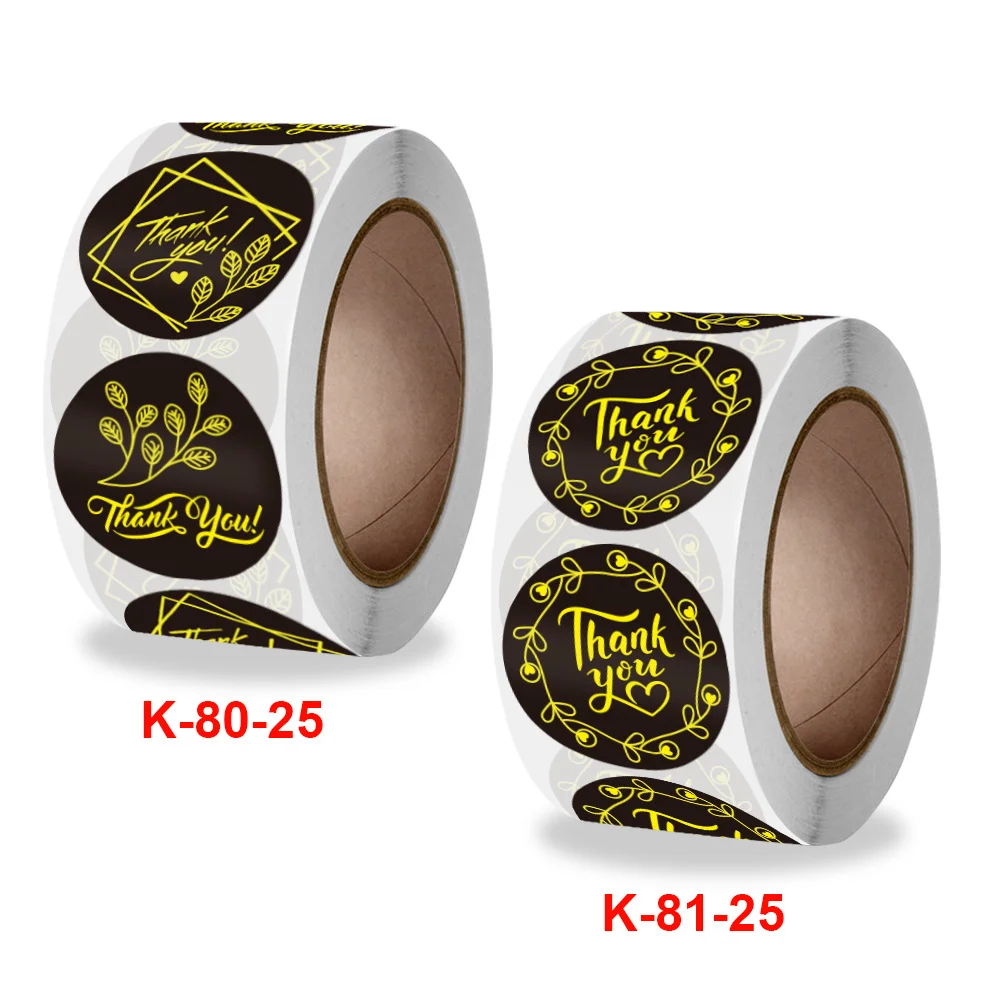 

100-500pcs Gift Sealing Stickers Thank you Design Diary Scrapbooking Stickers Festival Birthday Party Gift Labels K-80/81