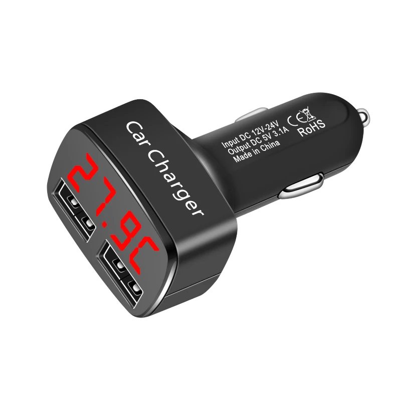 Автомобильное зарядное устройство 4 в 1 два usb-порта автомобильный зарядный