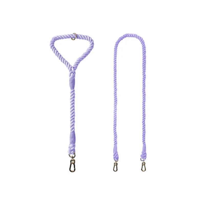 

Dog Leash Round Cotton Collar Dogs Leads Rope Rainbow Color Pet Long Leashes Belt Outdoor Dog Puppy Walking Training Leashes