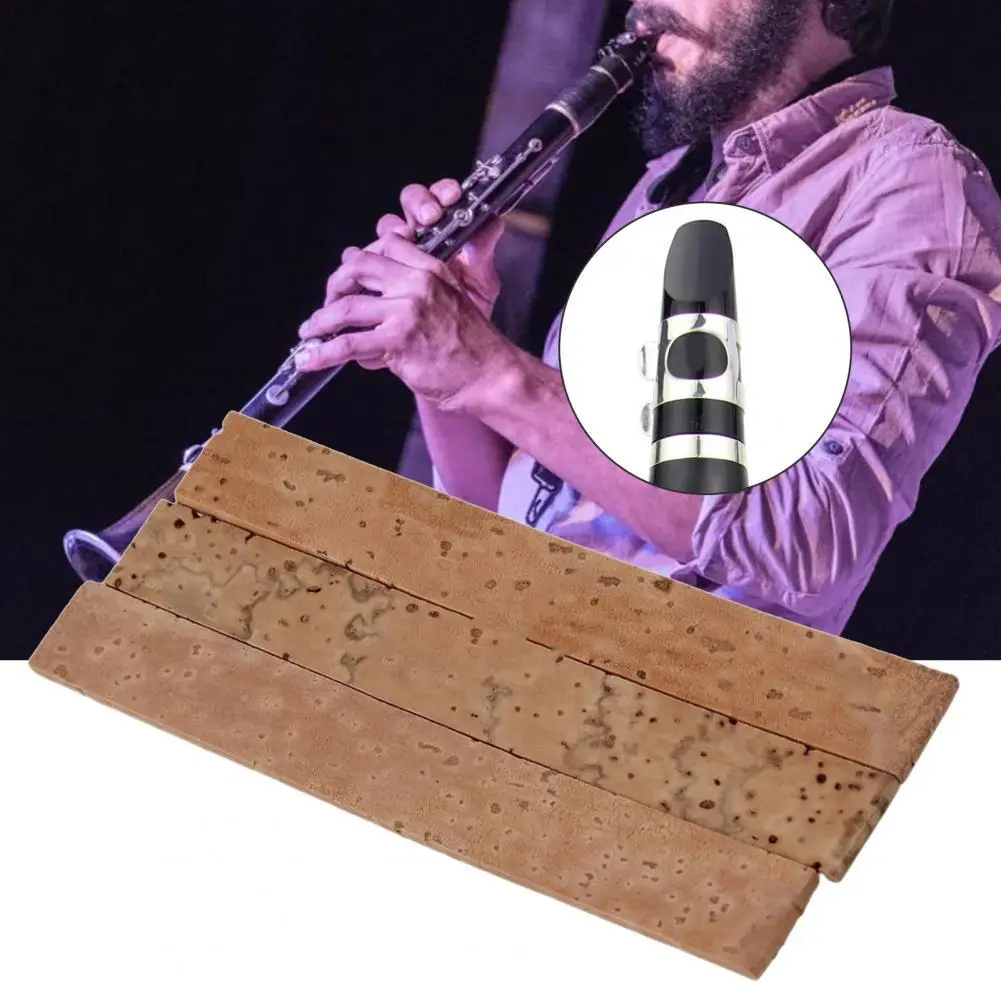 

Small Clarinet Cork Sheet High Elasticity Anti-Slip Clarinet Cork Clarinet Cork Sheet 3Pcs/10Pcs