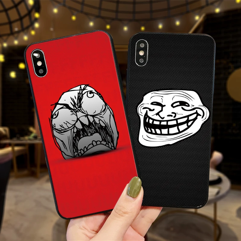 Популярный Забавный и spoof memes для iPhone X XR XS MAX Мягкая силиконовая задняя крышка Apple 8