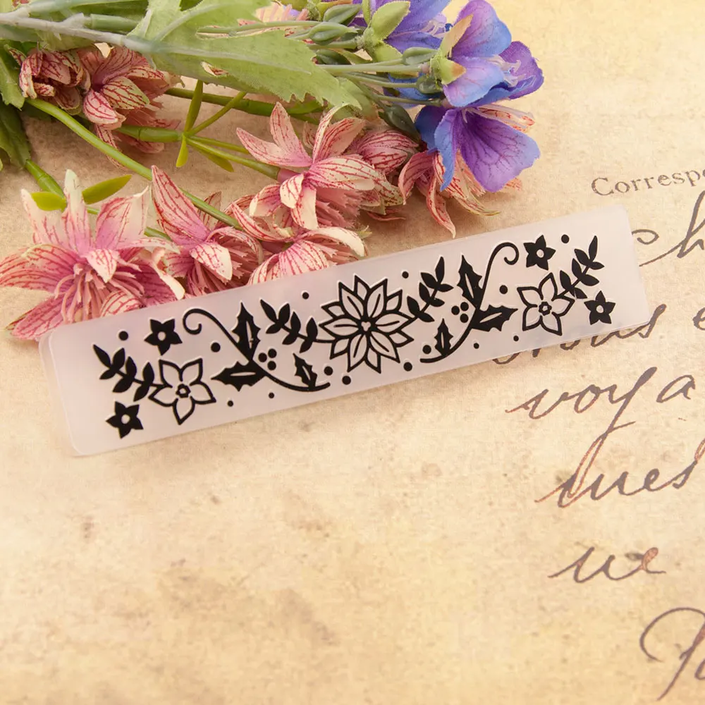 

Drawing stencil Embossing Folder for Card Making Floral DIY Plastic Scrapbooking Photo Album Card