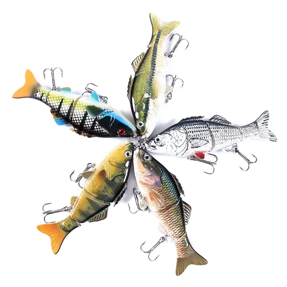 1 шт. рыболовные приманки 10 см пластиковая жесткая приманка для рыбы 5 цветов