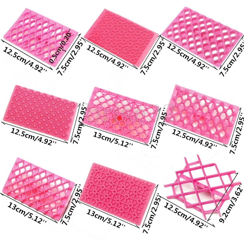 9 шт./упак. торт помадки тиснение Плесень Кружева цветок печенья набор устройство