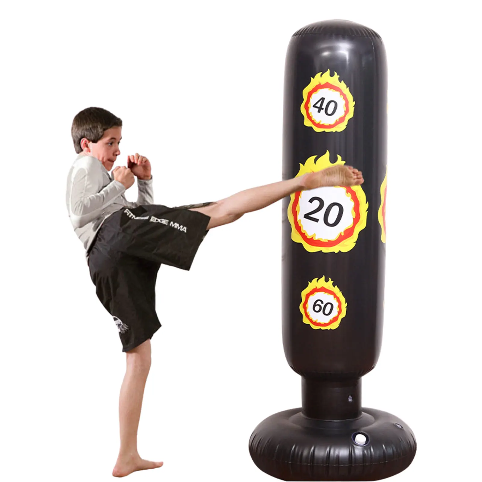 

Inflatable Kids Punching Bag 63 Inch Kids Punching Bags Freestanding Bounce Back Boxing Bag Fitness Punch Bag For Karate