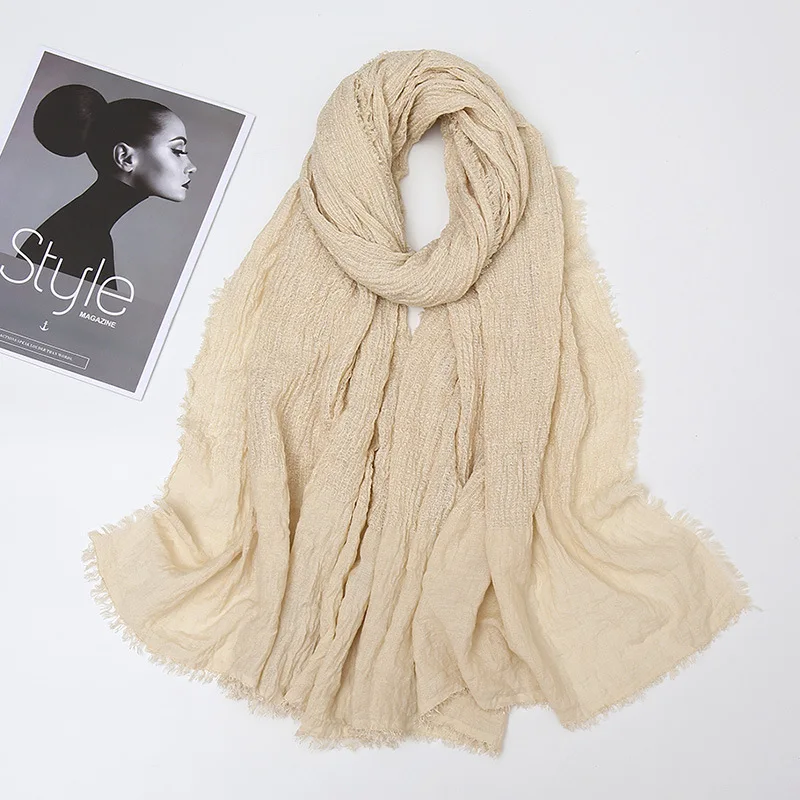

Autumn and Winter solid color hijab scarf cotton shawl women wholesale 5pcs/lot