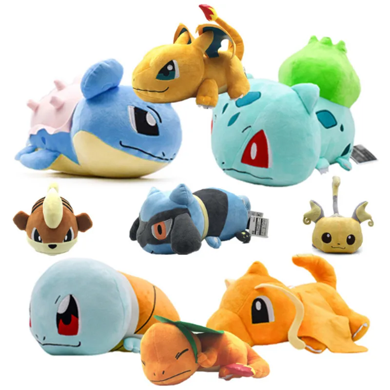 25 31 см Чаризард чармандер Сквиртл Бульбазавр Lapras Dragonite Growlithe Riolu Raichu Мягкие