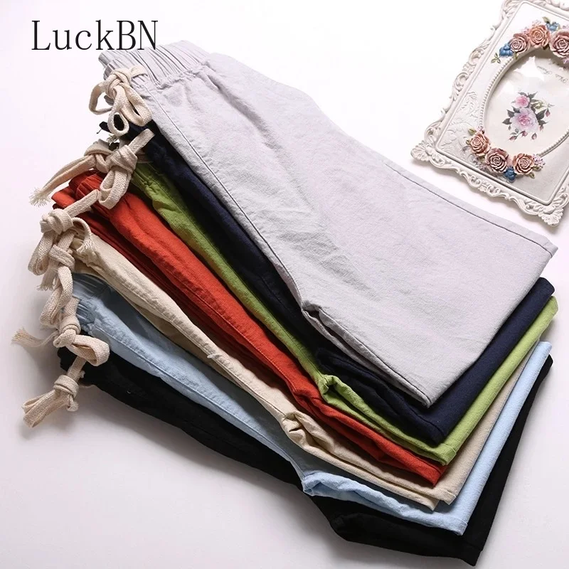 Летние брюки ярких цветов женская одежда кружевные панталоны женские хлопковые