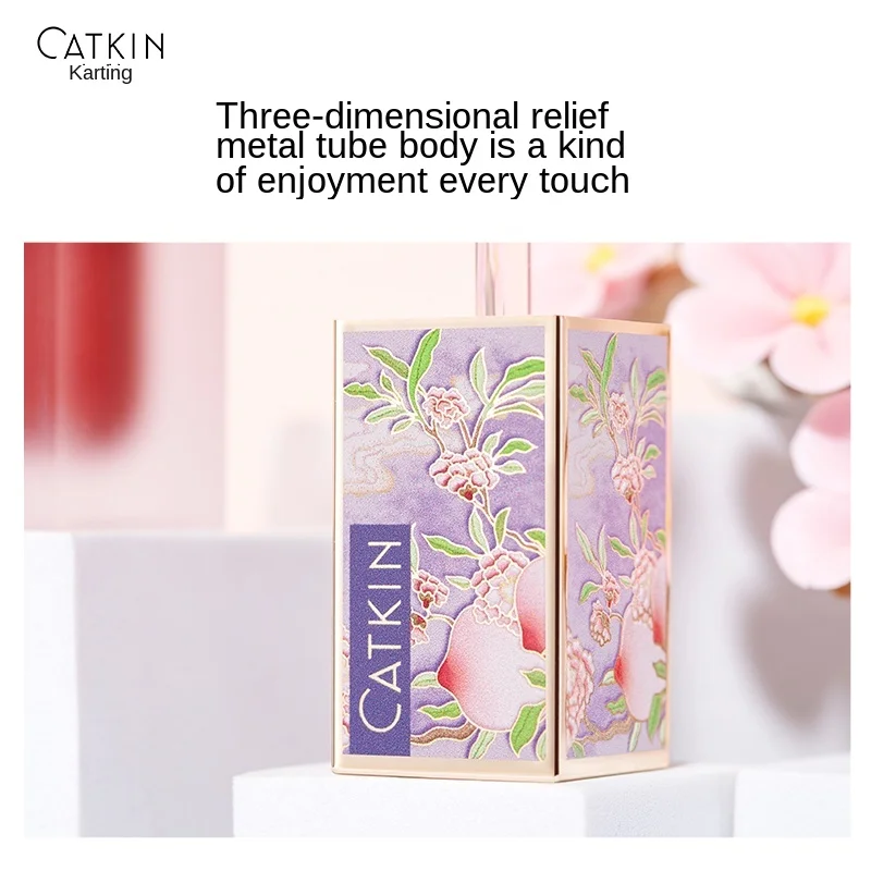 

Catkins peach blossom semi matte lip paint for long-lasting moisturizing, anti tarnishing and moisturizing lip gloss