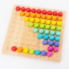 Обучающая игрушка-пазл WoMontessori для обучения рук и мозга, с бусинами, настольная игра для малышей, обучающая игрушка для сортировки цветов для детей