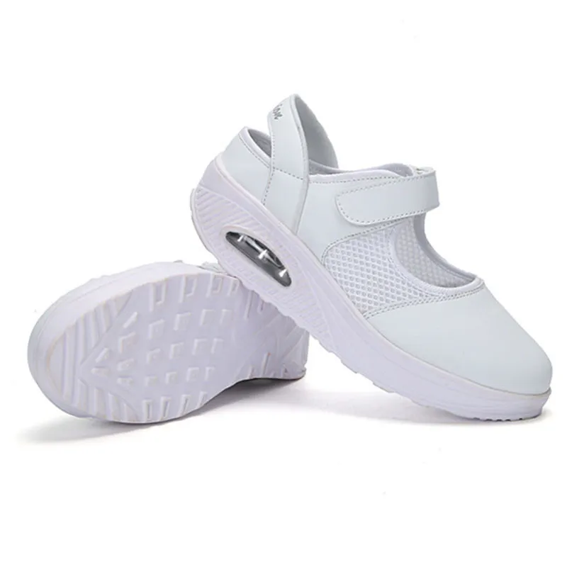 Женские кроссовки на танкетке LIN KING повседневные дышащие с глубоким вырезом