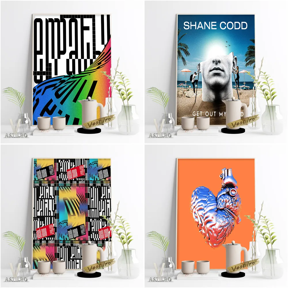 

Shane Codd Vintage Abstract Art Prints Poster Get Out My Head Music Album Cover Wall Picture Bar Pub Club Home Decor Fans Gift