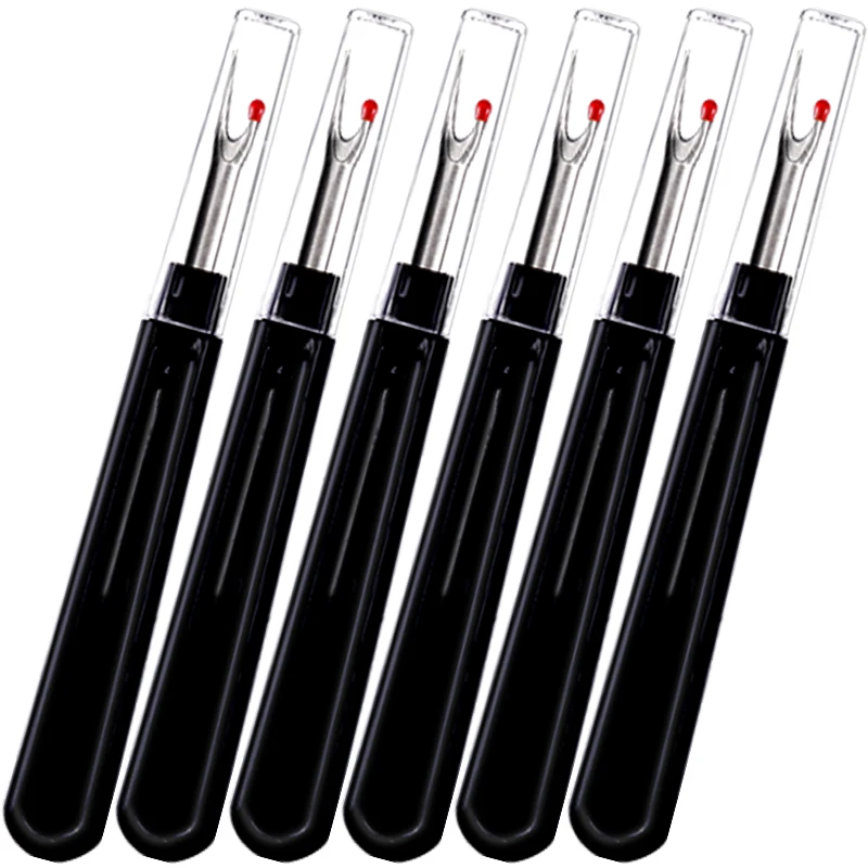 

IMZAY 6 Pcs Black Seam Ripper Plastic Handle Seam Ripper Set Sewing Tools Kit For Sewing And Removing Embroidery Hems