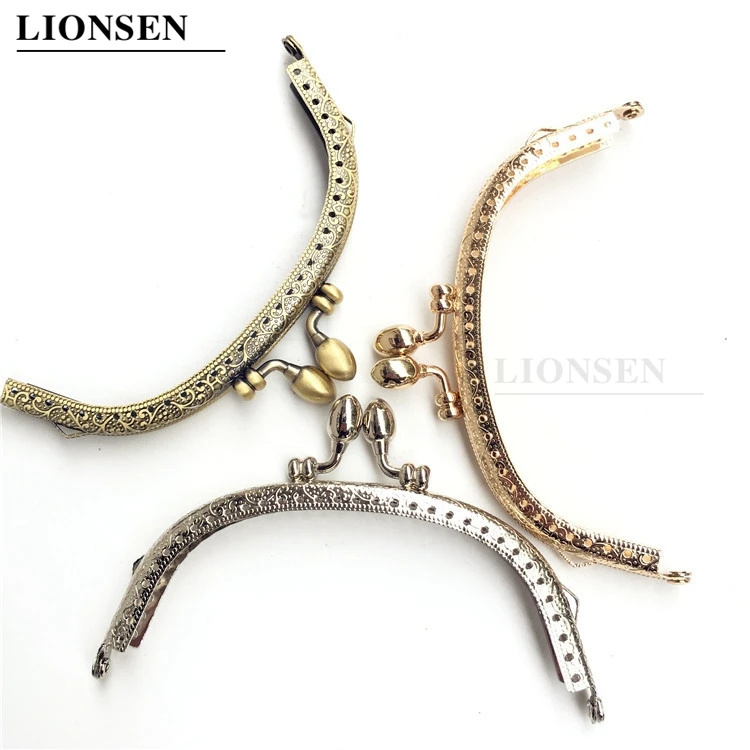 Фото Застежка-бутон LIONSEN DIY 12 5 см дуговая металлическая ручка-каркас для кошелька с Застежка-бутон LIONSEN DIY 12 5 см дуговая металлическая ручка-каркас для кошелька с