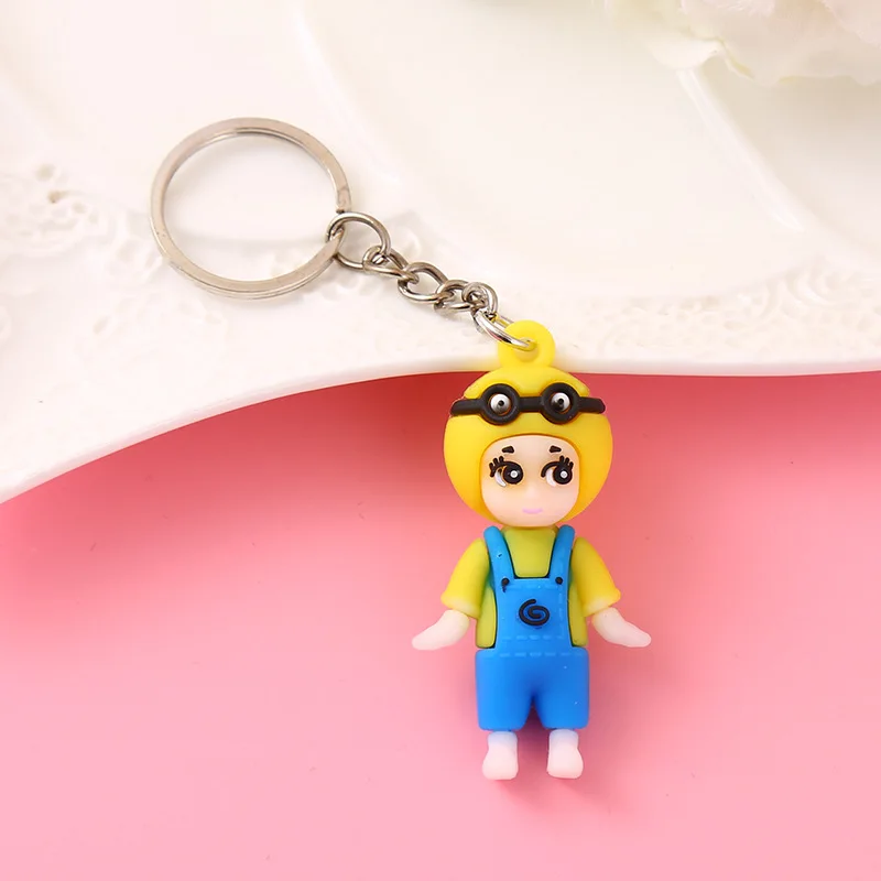 

4Pcs Creative Cute Cat Man Keychain Cartoon Pendant Car Key Chains Women Men Charm Backpack Key Ring Ornament Gifts