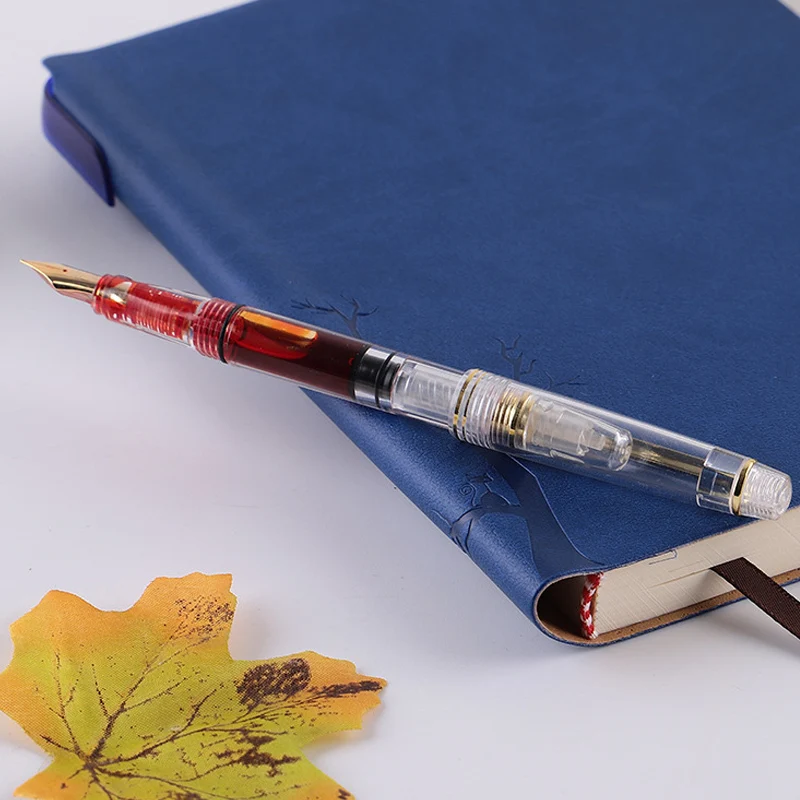 Горячая Распродажа прозрачная поршневая перьевая ручка прозрачные чернила EF F