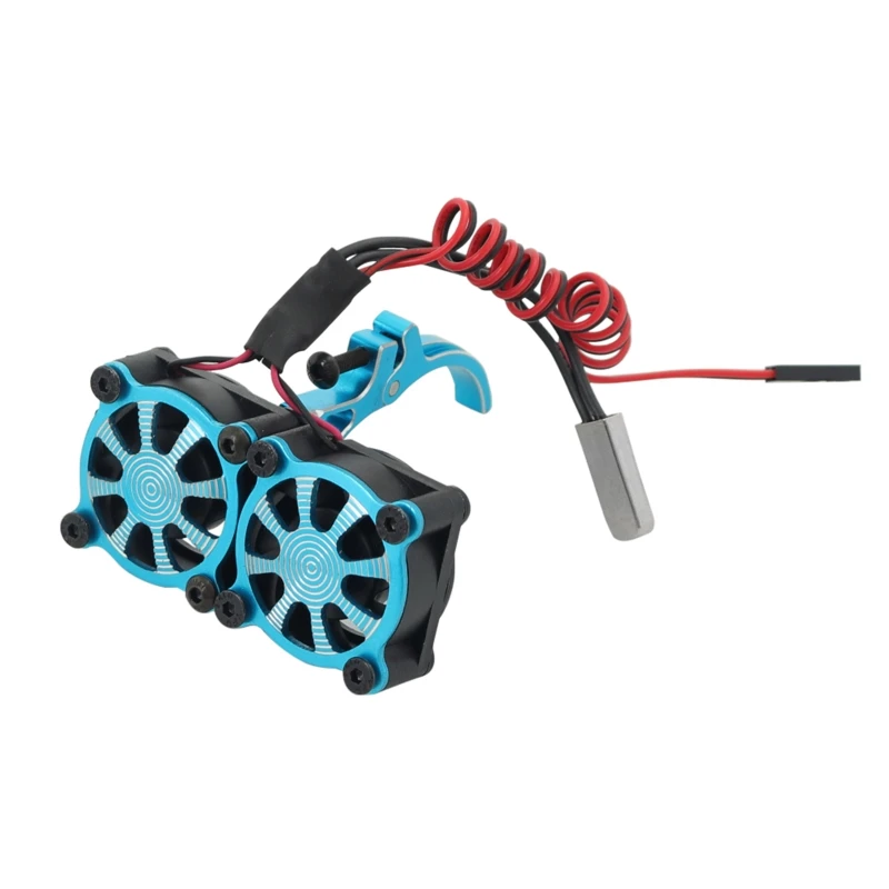 

Model Car Modification Temperature Control Motor Cooling Double Fan TRX4SCX10 Y4UD