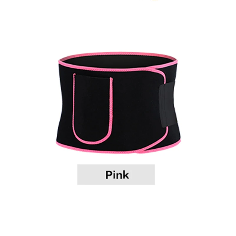 pink sweat belt Универсальный фитнес для взрослых спортивный пояс Поддержка упражнения для похудения формирующий ремень тренажерный зал тренировка Талия Триммер пояс для похудения - Цвет: pink sweat belt