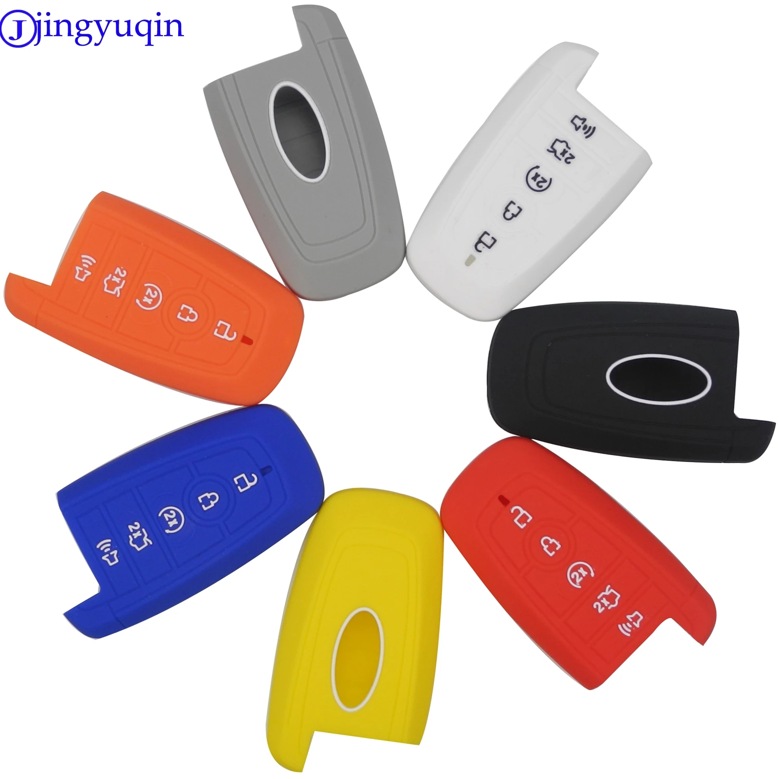 

Jingyuqin 5 кнопок Автомобильный держатель для ключей чехол для ford Styling