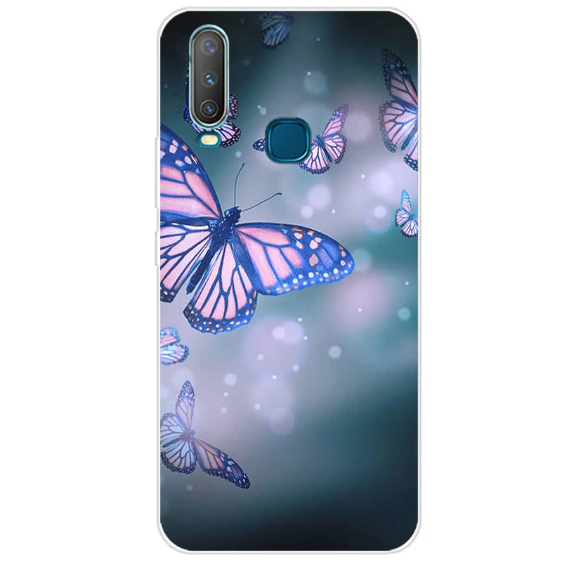 Чехол для Vivo Y11 2019 чехол Y17 Y15 Y12 Y3 мягкий силиконовый из ТПУ задняя крышка телефона