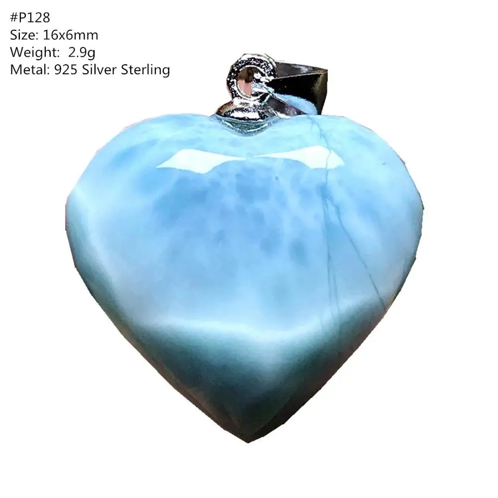 Подвеска Larimar 100% натуральное сердце синий цвет для женщин мужчин бисер