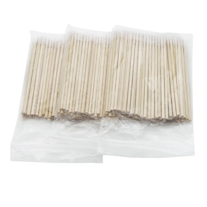 100/300/500 stücke Holz Baumwolle Tupfer Kosmetik Permanent Make-Up Ohr Sauber Sticks Knospen Micro Pinsel Wimpern Kleber entfernen Werkzeug – Detail 5