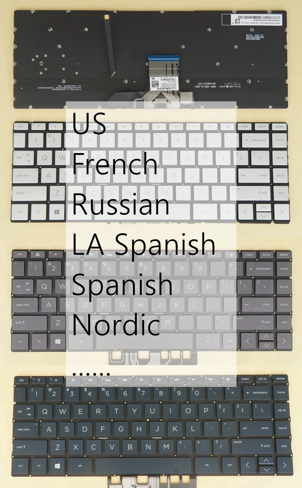 US FR RU LA SP NE SD клавиатура для HP L12733 001 B31 051 251 161 071 DH1 L12734 L30311 NSK XBABW M17K6 с